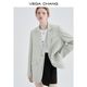 VEGACHANG Small Suit Women's 2024 Spring and Autumn New French Niche Loose Slim Jacket Women's Slim Jacket