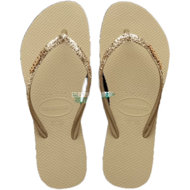 2025 год спот Brazilian counter подлинные Havaianas Havana блестящие блестящие женские шлепанцы