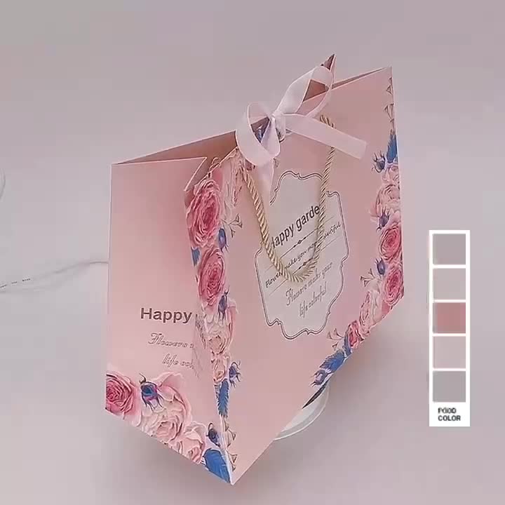 Luxury Small White Jewelry Gift Bag With Ribbon Handle Personalized