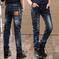 Quần jeans trẻ em mùa xuân và mùa thu mẫu 6 quần nam mùa xuân 8 phiên bản Hàn Quốc 7 học sinh tiểu học 9 nam 10 tuổi 11 co giãn quần thể thao