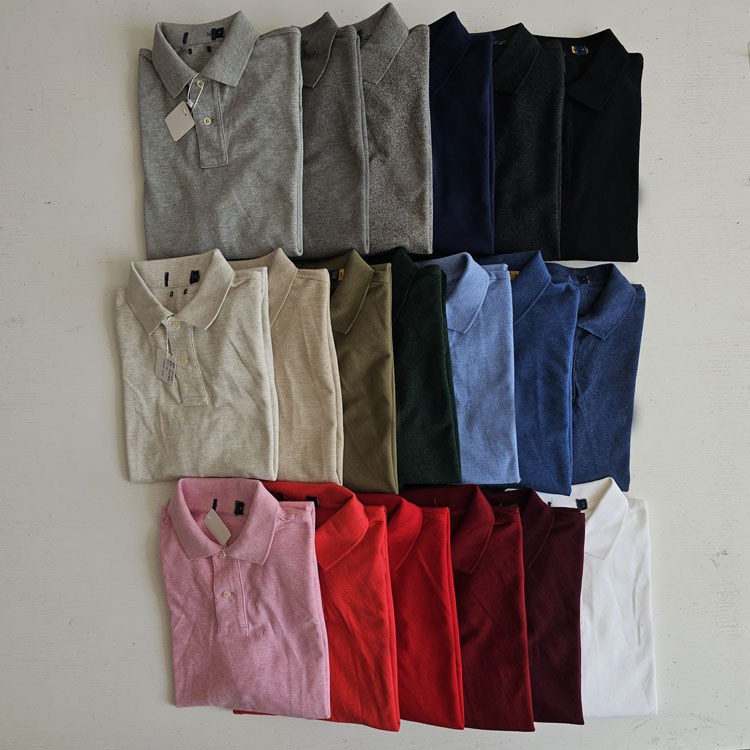 351439 Meidanlefu Made in Cambodia, Cut Label, Pure Cotton, Classic Style, Pony, Long-Sleeve Polo Shirt 351439 Meidanlefu Made in Cambodia, Cut Label, Pure Cotton, Classic Style, Pony, Long-Sleeve Polo Shirt