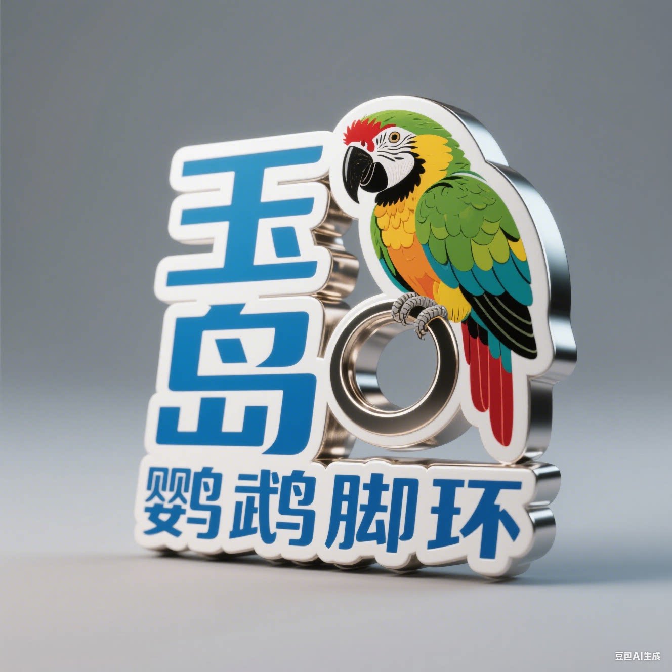 玉岛鹦鹉激雕脚环的LOGO