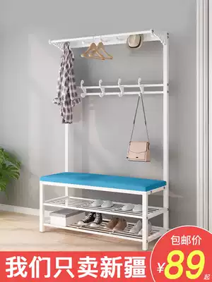 Xinjiang shoe stool hanger one-piece household entrance multi-function entrance can sit soft bag cushion shoe rack