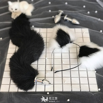 Novice fox tail anal plug dog tail out female anal toys sm sex toys small