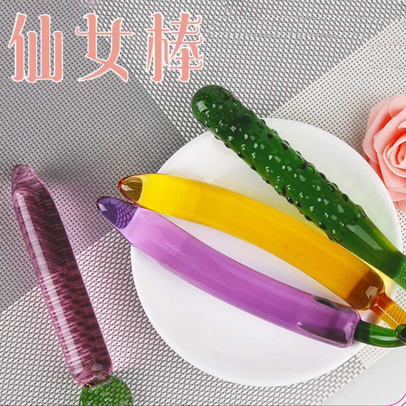 Fairy glass crystal rod men and women with masturbation massage after the anal plug anal in the private piece of the taste of the taste