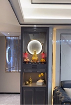 Living room shrines porch one cabinet shen tai shen wei frame Buddha table censer altar home dedicated to the God of Wealth Guanyin