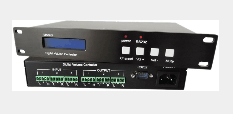 4 - way volume controller programmable volume regulator digital audio matrix audio processor 8 in 8 out