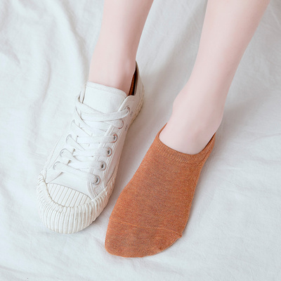 袜子女船袜浅口隐形纯棉夏天夏季薄款硅胶防滑不掉跟短筒全棉短袜
