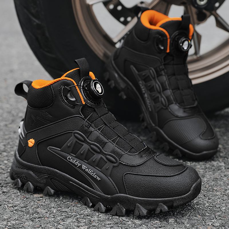 Aofanxin Motorcycle Shoes American-Style Off-Road Motorcycle Boots Men's Outdoor Cotton-Padded High-Top Breathable Motorcycle Racing Boots