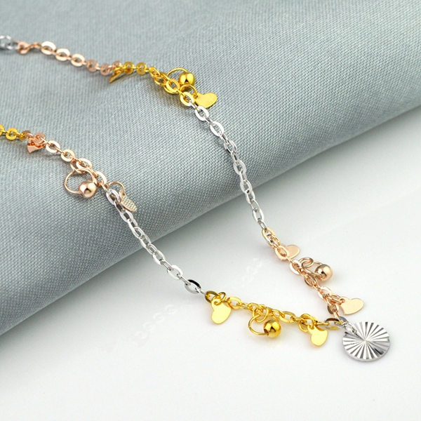 Màu bạc vòng chân nữ 925 bạc chính hãng tua vòng chân màu vàng vòng chân nữ phiên bản Hàn Quốc của vòng chân bạc vòng chân