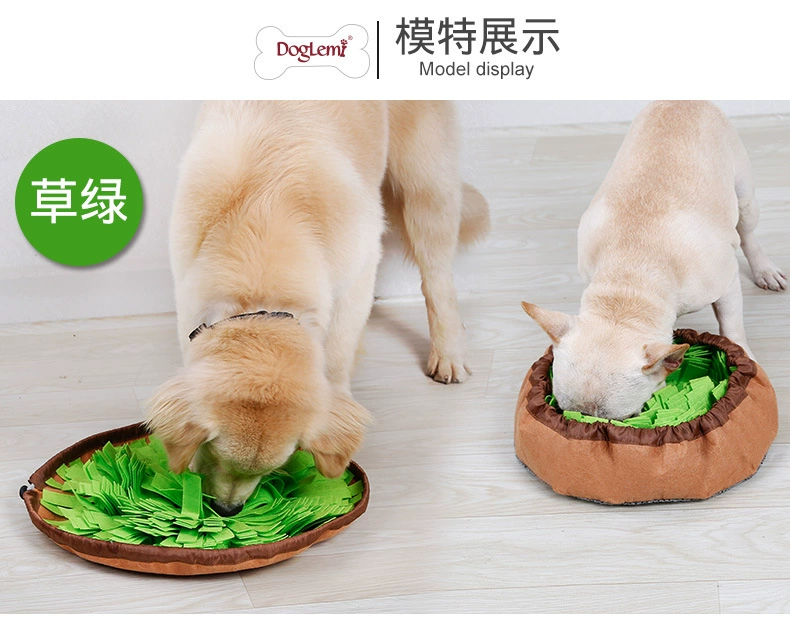 Dog Sniffing Mat Chống nghẹt thở Bát thức ăn Câu đố Đồ chơi vui nhộn Teddy Golden Retriever Sniffing Blanket Đồ dùng cho thú cưng Bát thức ăn chậm - Mèo / Chó Đồ chơi