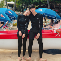 Sunscreen quick-drying wetsuit mens split long-sleeved trousers snorkeling diving mothers clothing couple warm swimsuit female surfing suit