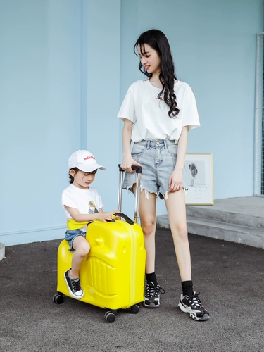 Мультяшный детский чемодан, тележка, велосипед, 24 дюймов