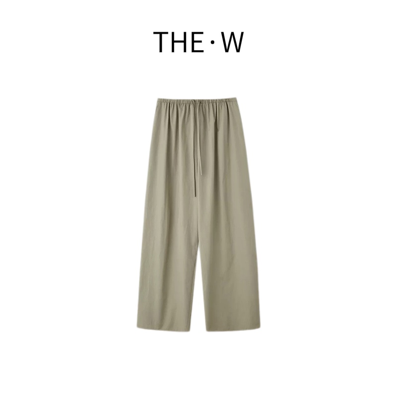 Thew/Spring New Style Nine-Point Length Walking Pants_ Lightweight Pima Cotton Hip-Covering, Figure-Flattering Elastic Waist Carrot Balloon Pants