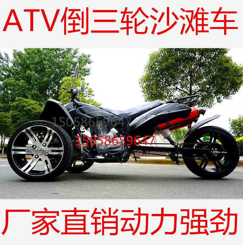 Inverted three-wheeled ATV quad motocross Kawasaki 125-250cc all-terrain adult gasoline mountain bike