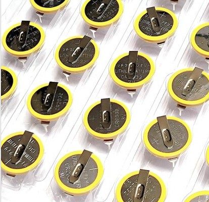 CR2032 horizontal welding foot button BATTERY 3V 2 PINS UNCHARGED WITH WELDING FEET BATTERY NEW