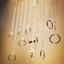 Clothing store ring hanger hanging display rack clothing rack hanging clothes chain crystal ring steel wire ring ring