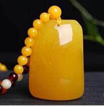 Chicken Oil Yellow Nectar With No Sign Pendant Female Necklace Honey Wax Amber Raw Stone Sweater Chain F Limited to 1 Yuan Auction