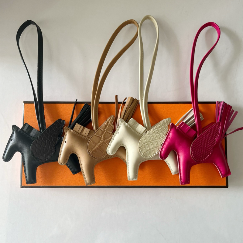 Biggh Is Suitable for Hermès Bag Pony Pendant Crocodile Leather Touch Pegasus Pair of Real-Life Car Interior