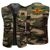 Work clothes vest jacket mens vest camouflage work clothes retired thin physical tactical military version customized military green