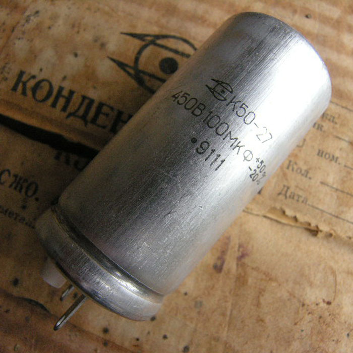 Soviet capacitive biliary machine filtering capacitor 100uF 450V electrolytic capacitor