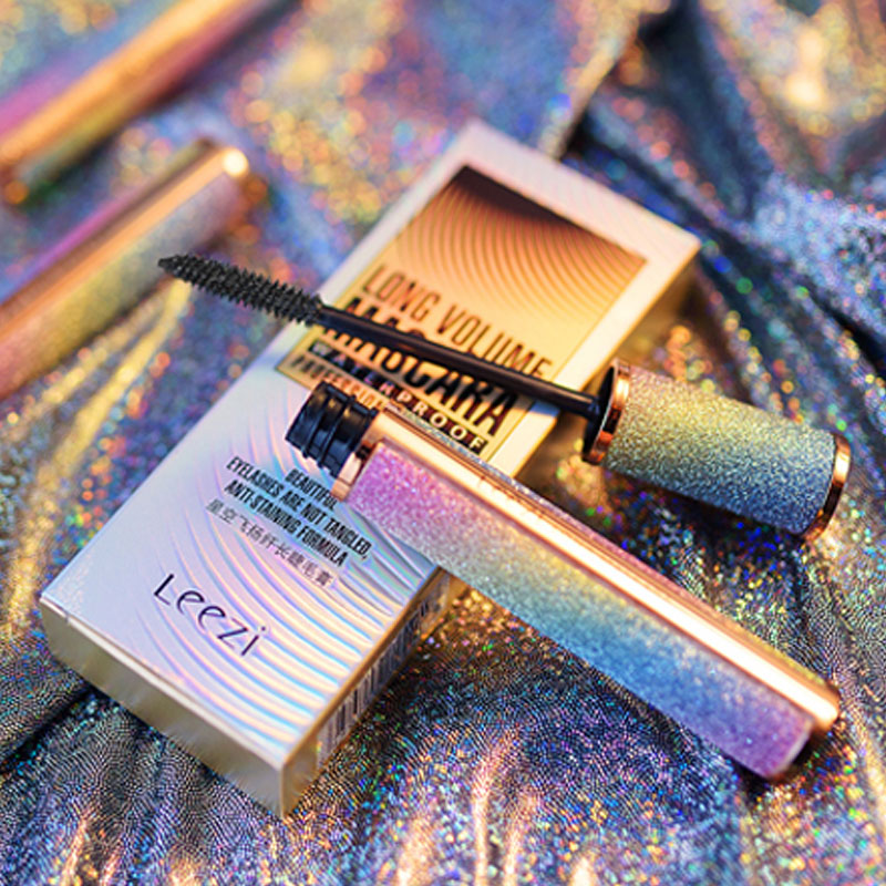 Color starry mascara female waterproof lengthened encrypted super long slim roll teething without fainting fine young girl high face value