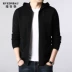 Mùa thu và mùa đông nam giản dị trùm đầu áo len xu hướng áo len nam Hàn Quốc áo len áo len - Cardigan Cardigan