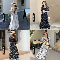 Micro fat sister thin cover belly first love skirt summer large size womens foreign atmosphere age temperament broken flower jumpsuit skirt