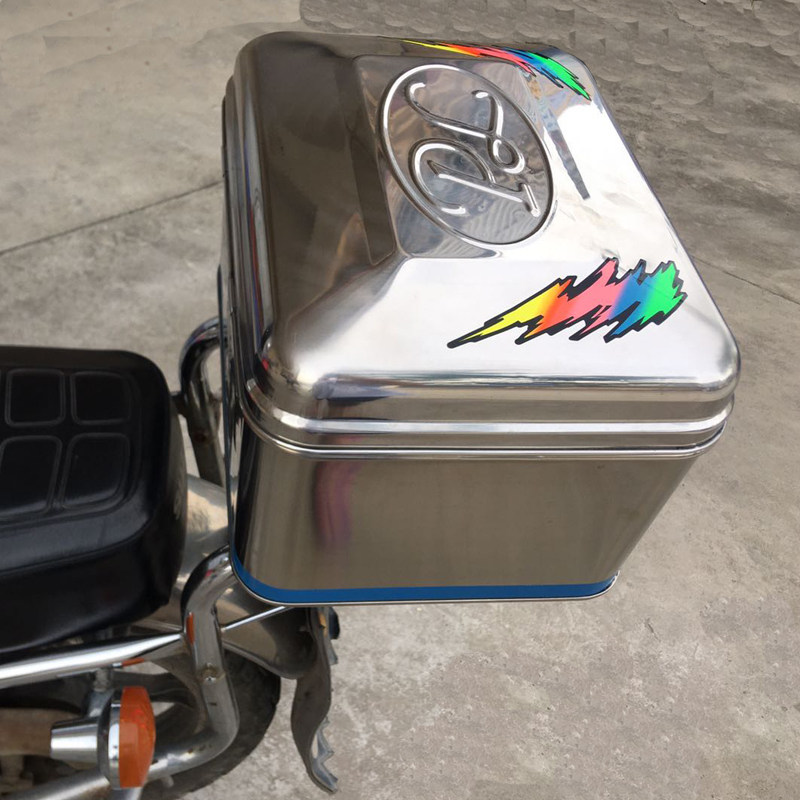Motorcycle rear box stainless steel thicking scooter toolbox battery box electric car trunk