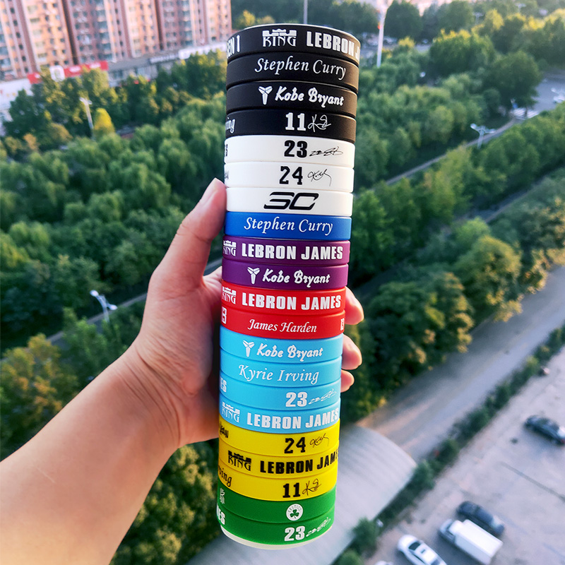 Basketball Handlock Sports James Kobi Iverson Curry Durant Iverson Student Silicone Wristband Male