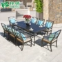 Sofa nhôm đúc ngoài trời Adibis Villa sân vườn sang trọng sân ăn ngoài trời bàn ăn giải trí kết hợp bàn ghế - Bàn ghế ngoài trời / sân bàn ghế ngoài trời