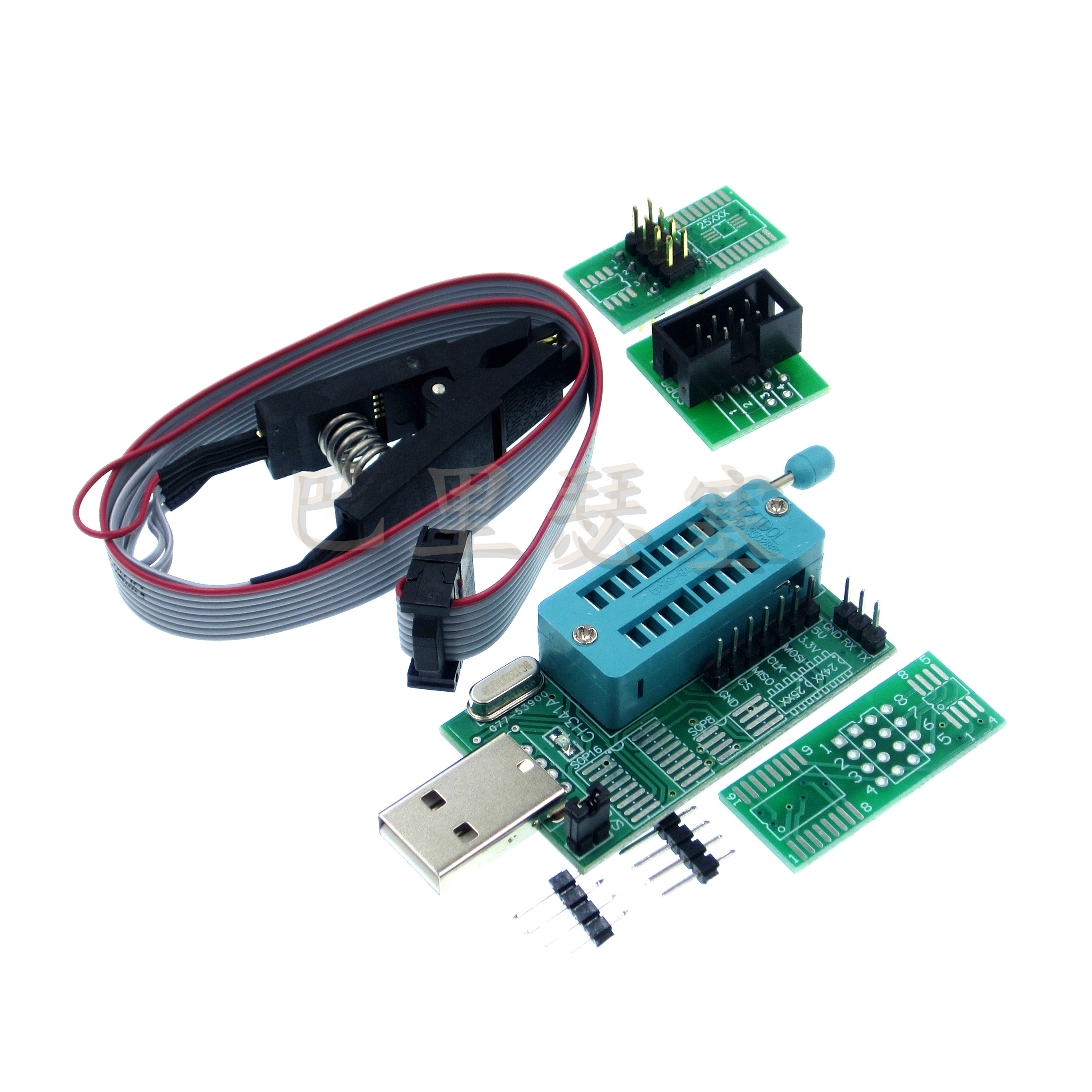 Test clip SOP8 pin BIOS clip Wide and narrow body 8 pin universal clip CH341A 24 25 DVD programmer