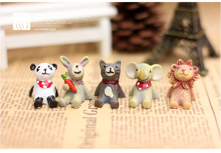 Mini zakka tạp hóa nhựa trang trí vi cảnh trang trí búp bê búp bê Giáng sinh động vật nhỏ giải phóng mặt bằng trang trí nhà ngày tết
