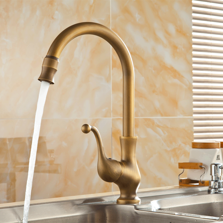 Antique Bronze Finish Kitchen Faucets Kitchen Tap Basin Faucets Single