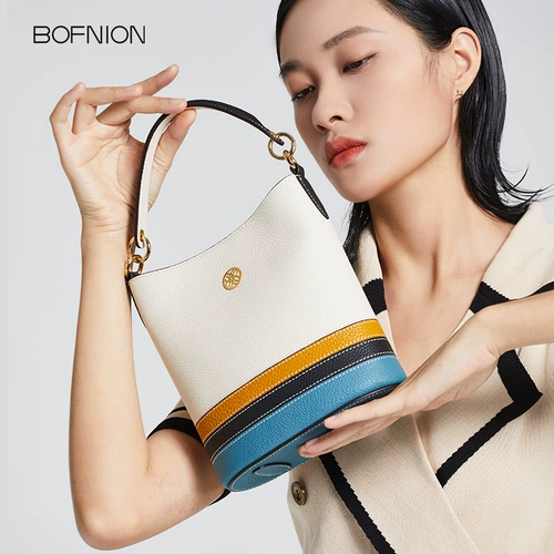 BOFNION Кожаная портативная барсетка, сумка через плечо, сумка на одно плечо, коллекция 2023, воловья кожа