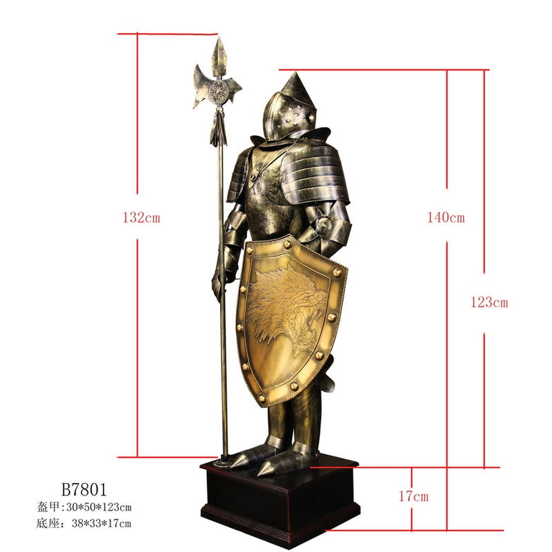 Decorative Ornaments Ancient Roman Warrior Medieval Armor Warrior Study and Living Room Furnishings Original Design