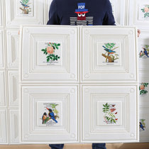 Wallpaper 3d stereo simple modern moisture-proof mildew-proof bedroom warm foam ceiling background wall decoration wallpaper waterproof