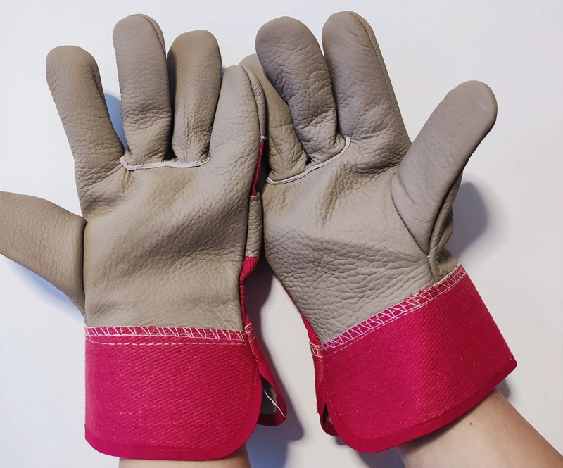 găng tay bảo hộ hàn Haosheng nâng cấp găng tay ngắn hàn liền mạch bằng da bò polyester-cotton ngắn đặc biệt cách nhiệt, chống cháy và chống bỏng để hàn điện bao tay hàn chống cháy găng tay thợ hàn