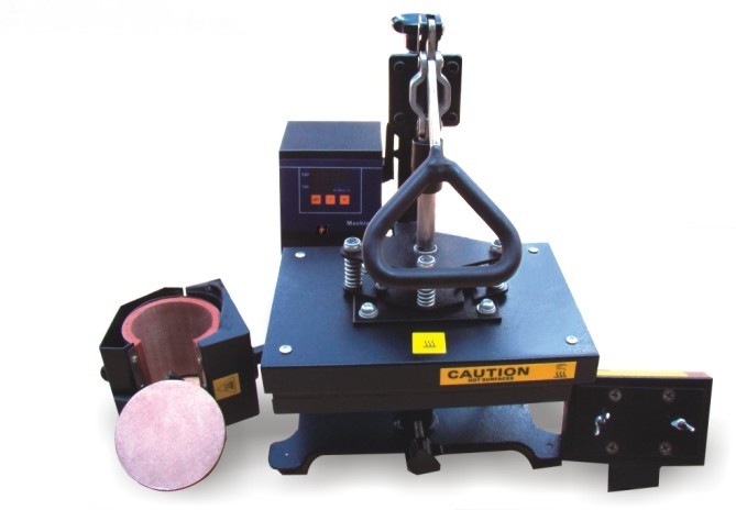 Multi-function combination 5-in-one shake head hot press griller griller roaster machine hot transfer T-shirt hot press machine