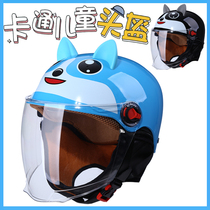 Children's electric vehicle helmet safety autumn and winter boys and girls 2-10-15 years old four seasons universal scarf detachable warm