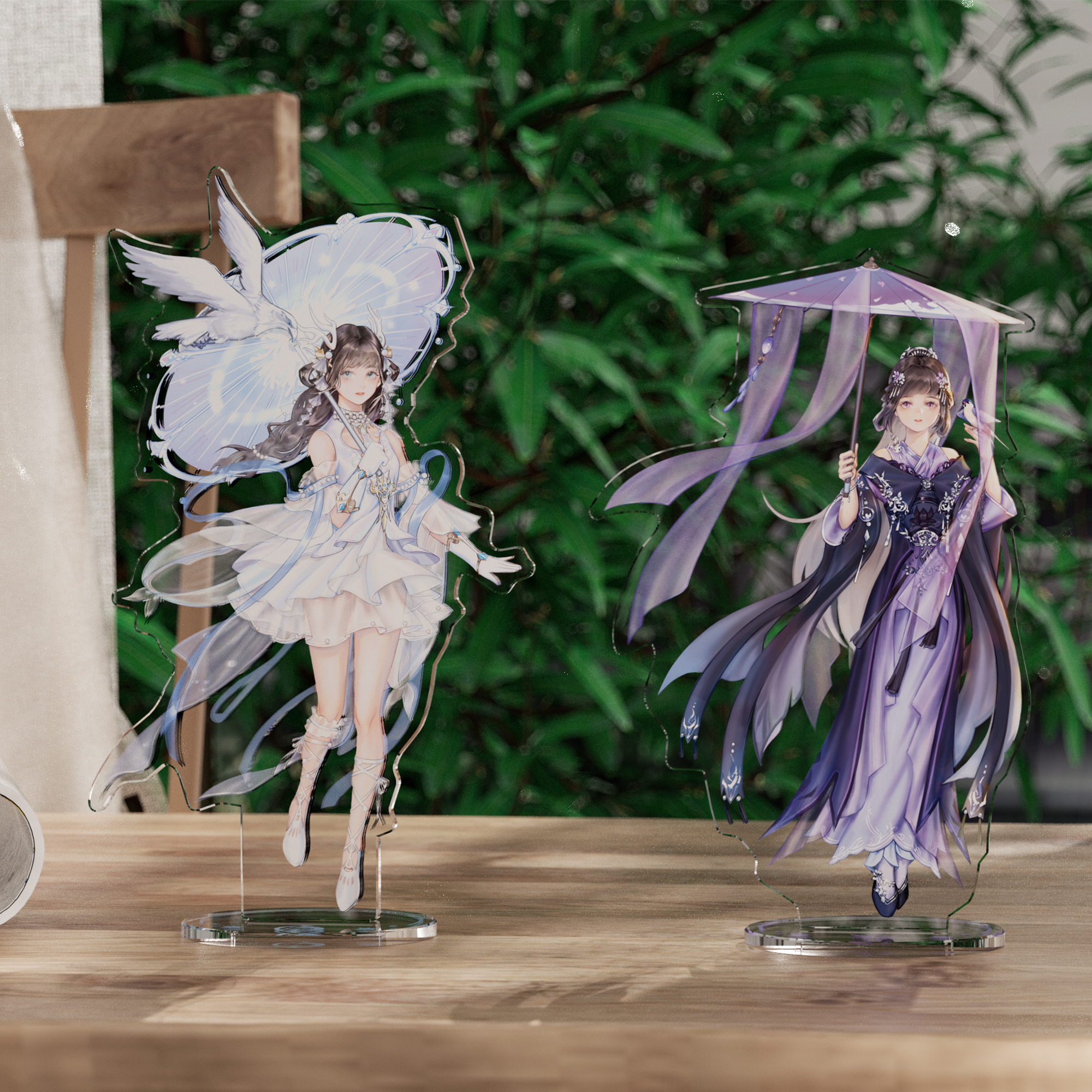 Sword Nets 3 Genuine people authorize small black out swords Three-week-side Acrylic Standing Pendulum with Gift Flowers