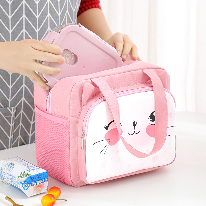 Thickened cartoon waterproof bento with children's bento bag handbag insulation bag primary school students to work with rice bag aluminum foil