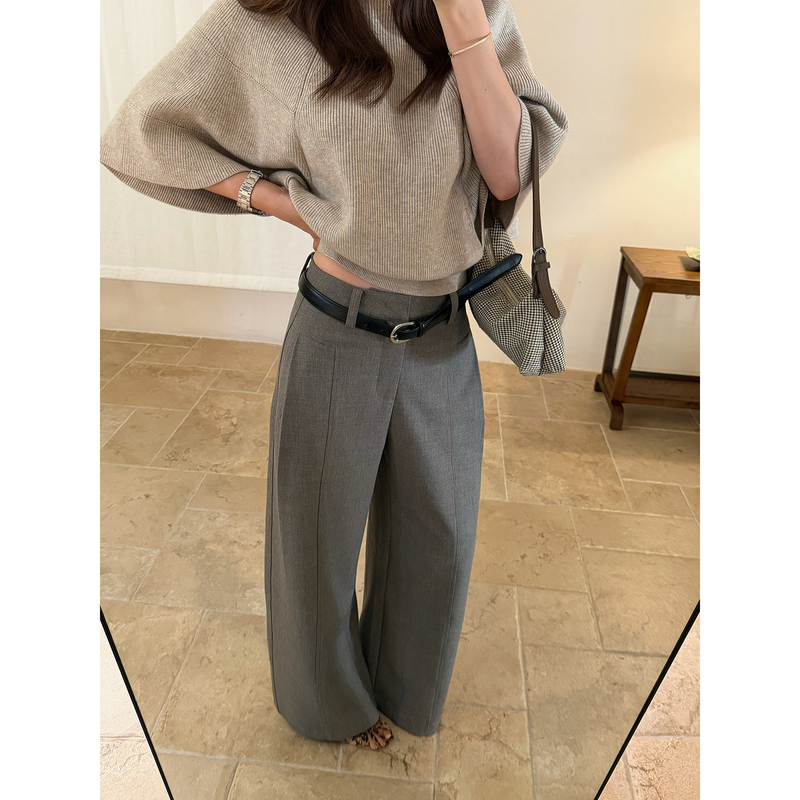 Saved Soir Korean Style Versatile Drapey Wide-Leg Suit Pants for Women 2026 Autumn High-End Trousers K8396 Saved Soir Korean Style Versatile Drapey Wide-Leg Suit Pants for Women 2026 Autumn High-End Trousers K8396