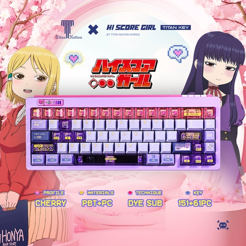 泰坦国度 [高分少女主题键帽151键原厂高度PBT+PC透光机械键盘键帽]