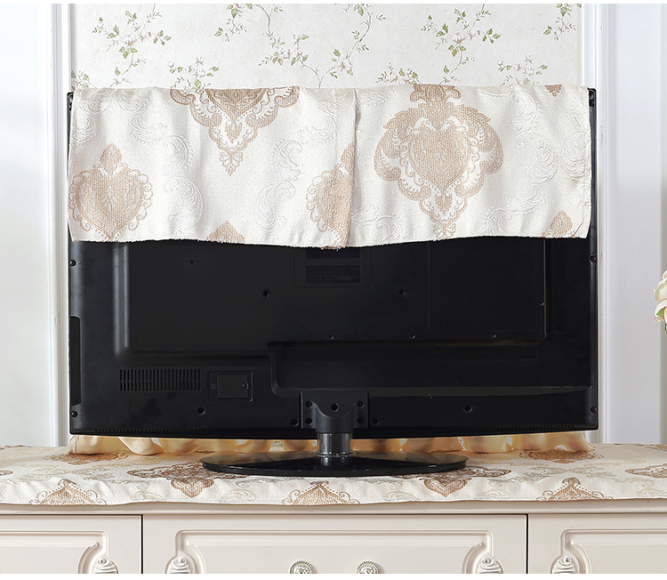 Che TV châu Âu cao cấp bảo vệ cao cấp 55 inch bụi che phủ vải ren vải 65 inch cao cấp nhà treo khăn - Bảo vệ bụi bọc máy giặt