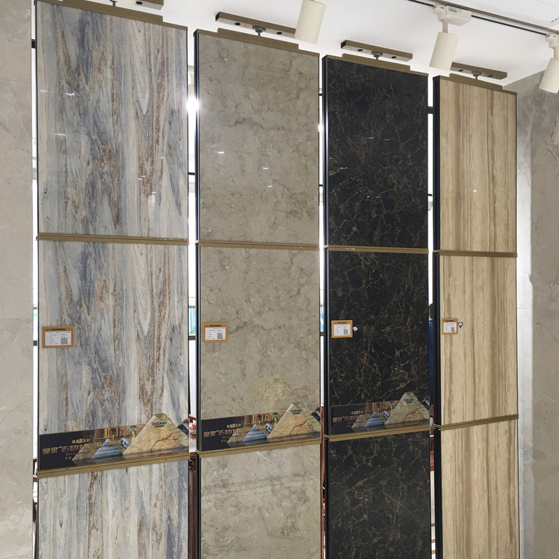 Oceano tiles 600X900 living room aisle floor tiles Central European ceramics TV background wall turn Blue Beilu