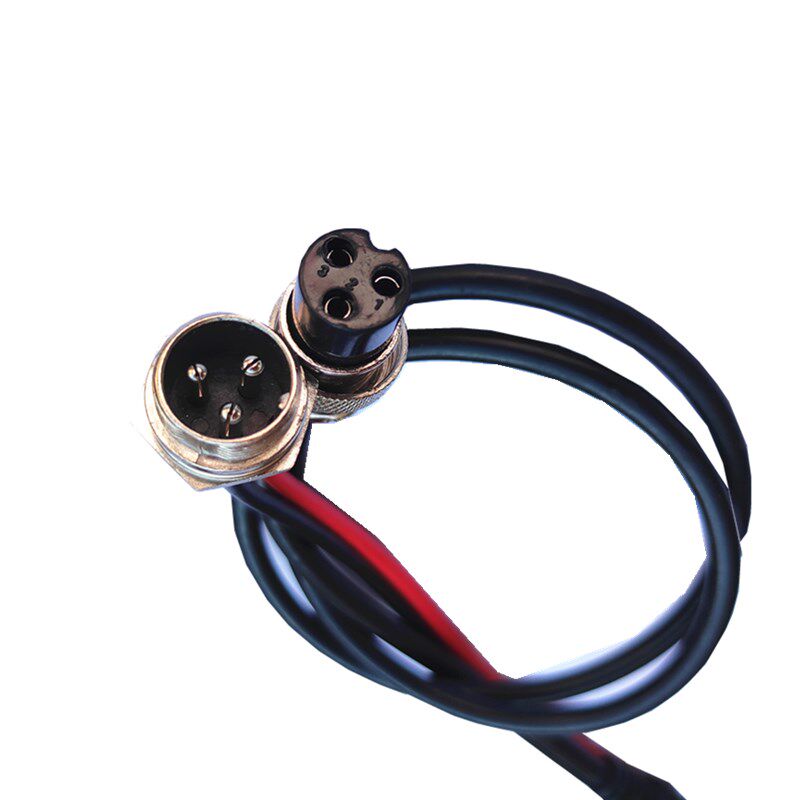 Electric balance car air head three-core two-wire plug simple electric car aviation plug socket charging power cord