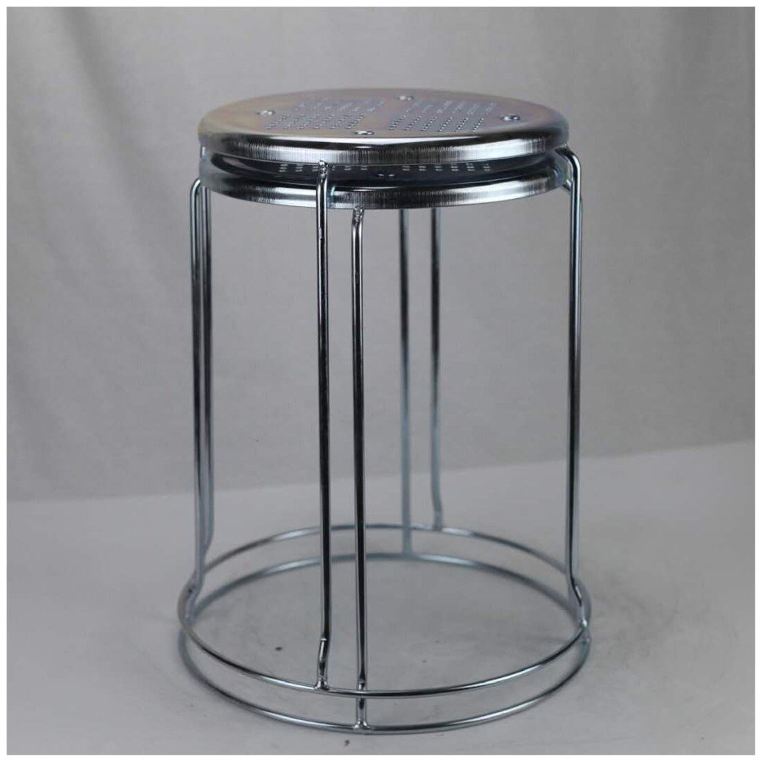 Home Round Bench Steel Bench Iron Pan Bench Hotel with stool Stool Reinforced Cool Tray Stool Thickened Adult Table Stool