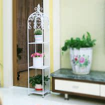 New Nordic Living Room Flower Shelf Iron Art Balcony Indoor Floor Type Ground Eurostyle Modern Brief Green flower pots