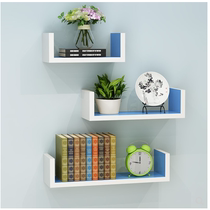 Hanging Wall Wall-mounted Separator Bookshelves Free of holes Shelves Bookcase Disposal Bedrooms free of nails to book wall-style childrens room